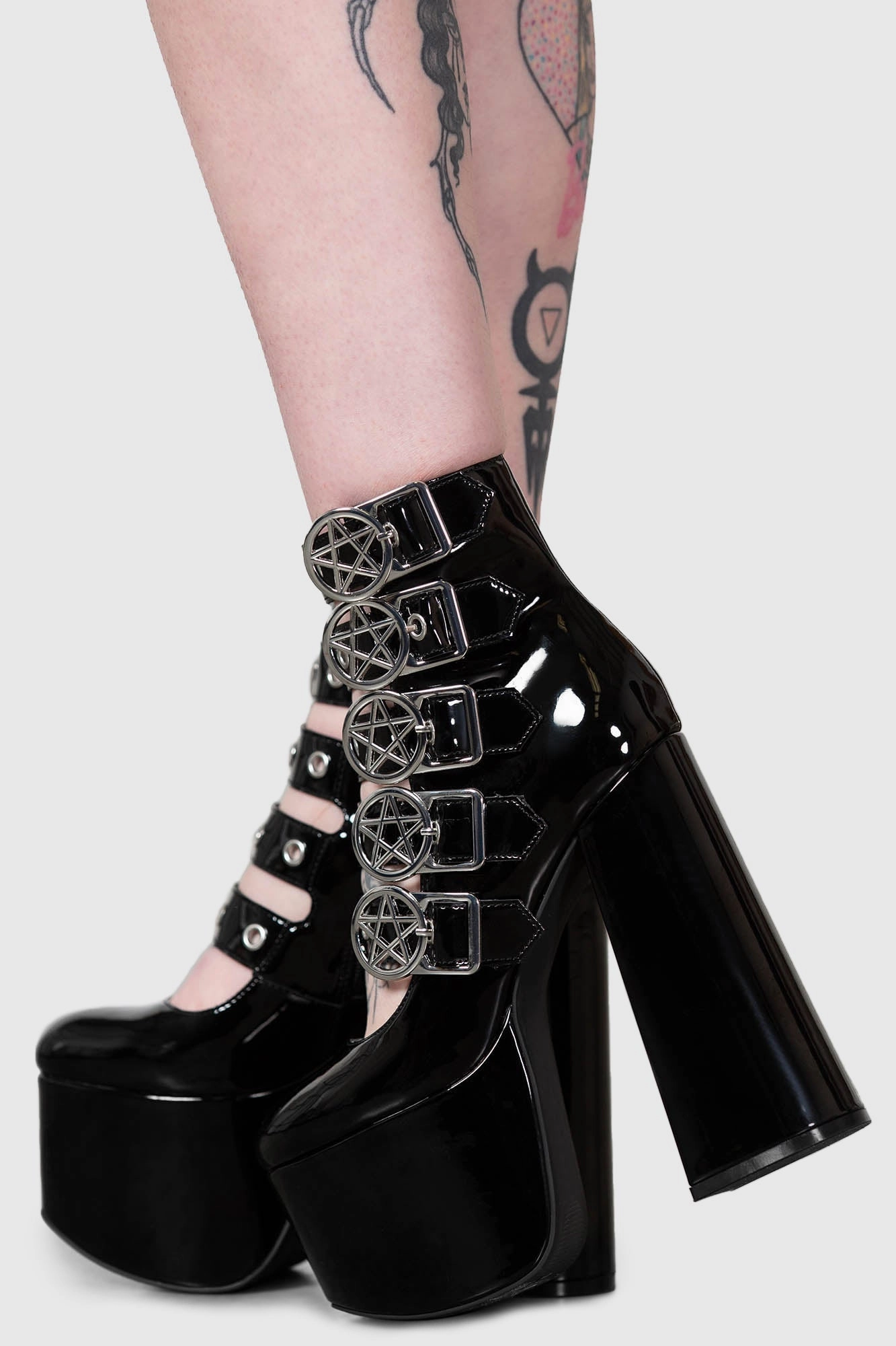 Clear High Heels Pointed Toe Shoes Panic Platform Shoes