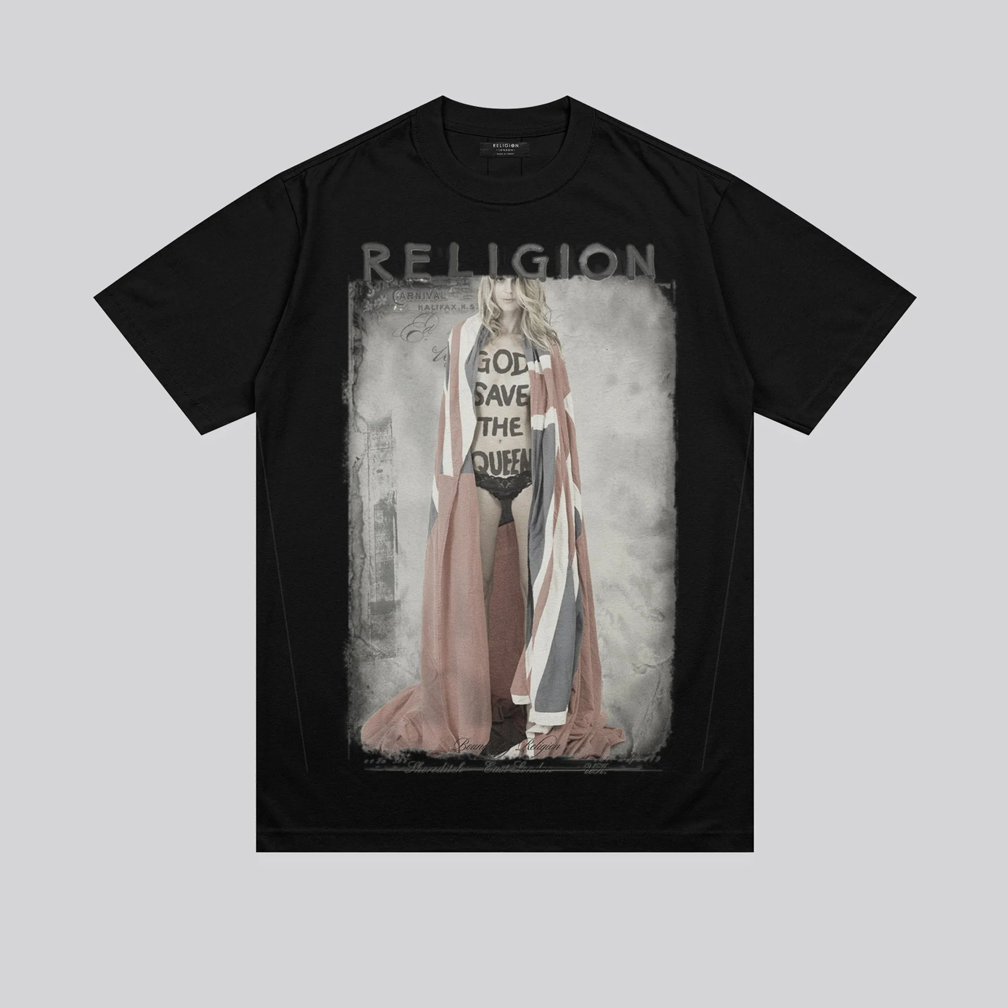 GOD SAVE THE QUEEN T-SHIRT BLACK Daily Outfit Style