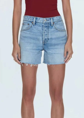 Durable Weave Fabric Andie Vintage Denim Short In Notion