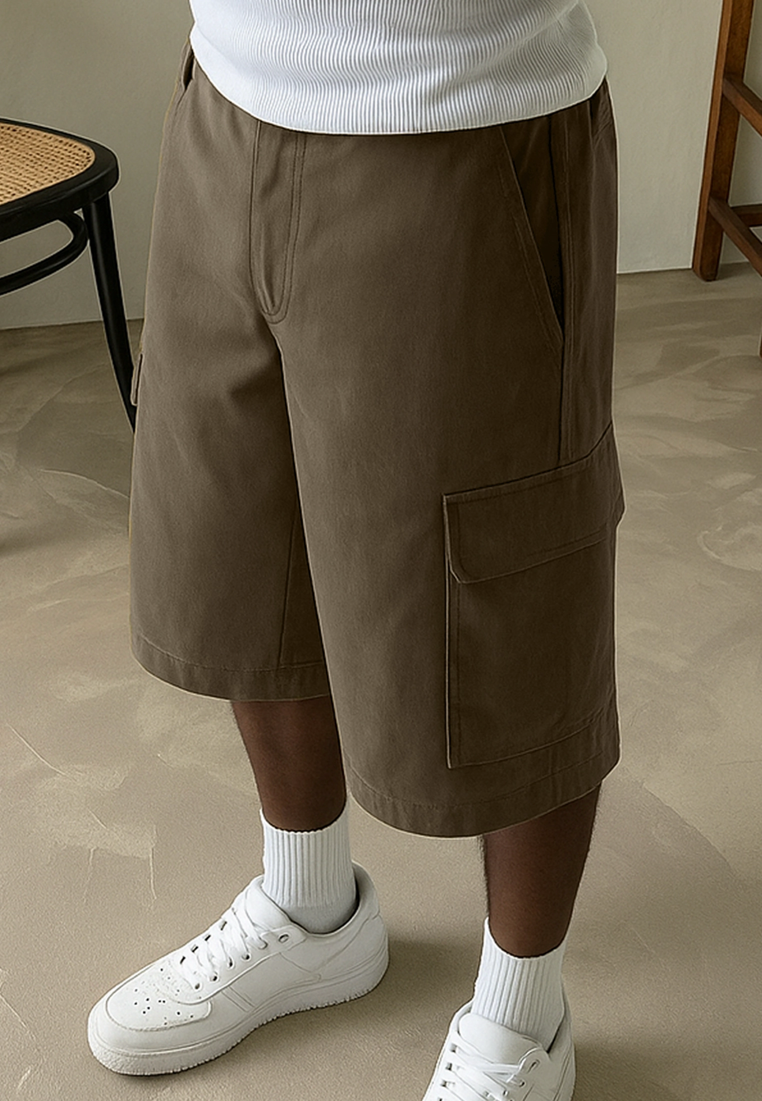 hypoallergenic material CARGO JORT HERRINGBONE KHAKI