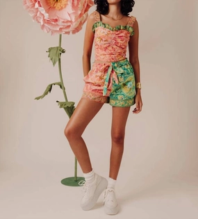 Ramona Shorts In Tresco Mix earthy shades semi-formal look
