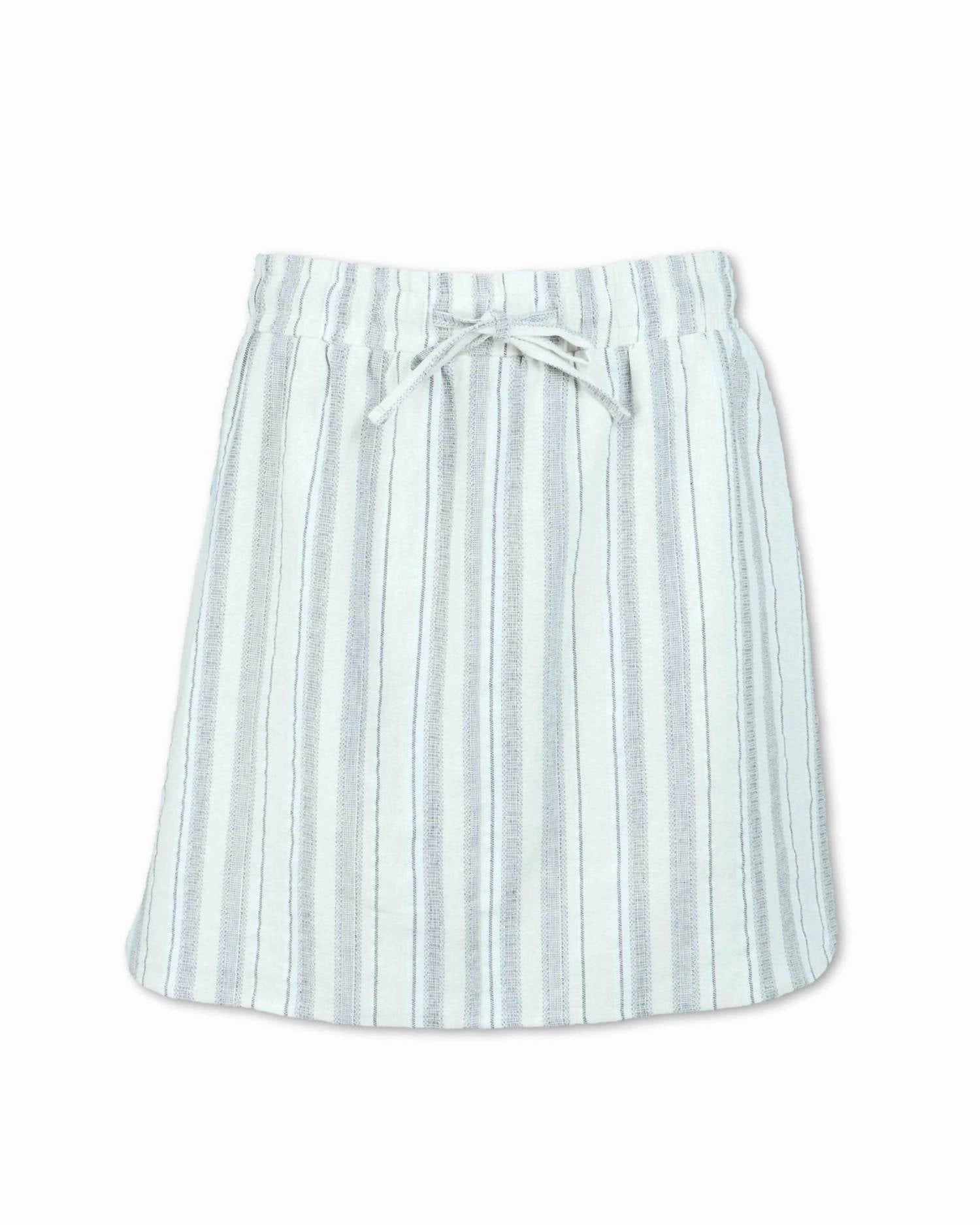 Women's Striped Skort In Natural Modern Design