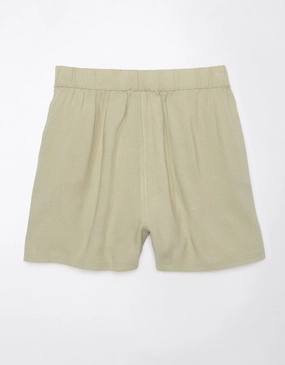 Fast Absorption Textile Go Casual AE Linen-Blend Faux Wrap Skort