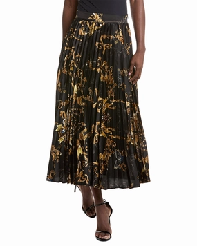 Outfit Game light colors Gracia Satin Pleated Midi Skirt