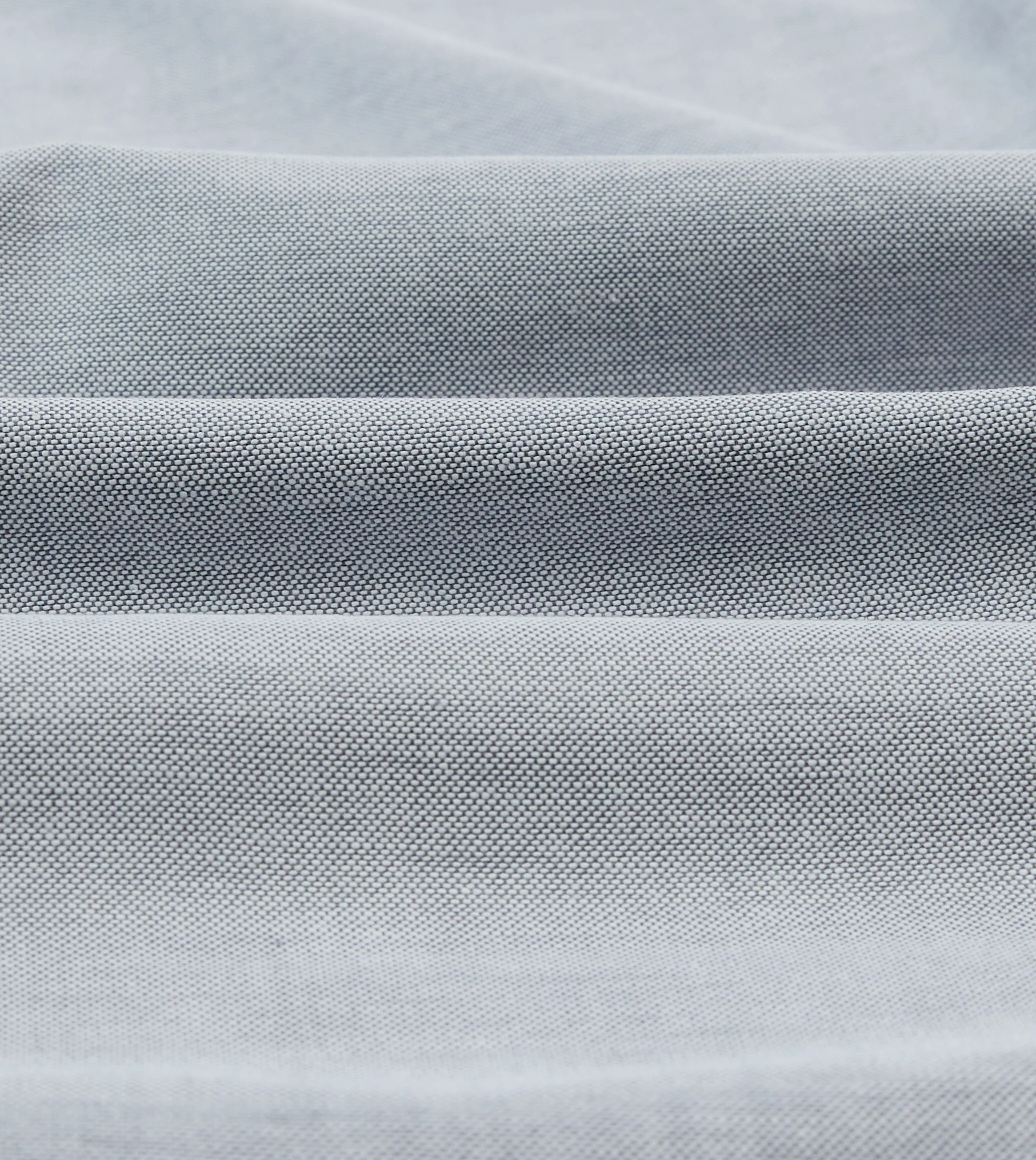 Grey Cotton Oxford Cloth Button-Down Shirt Neutral Tone