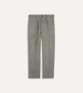 Grey Harris Tweed One Pleat Games Trousers All Season breathable panels