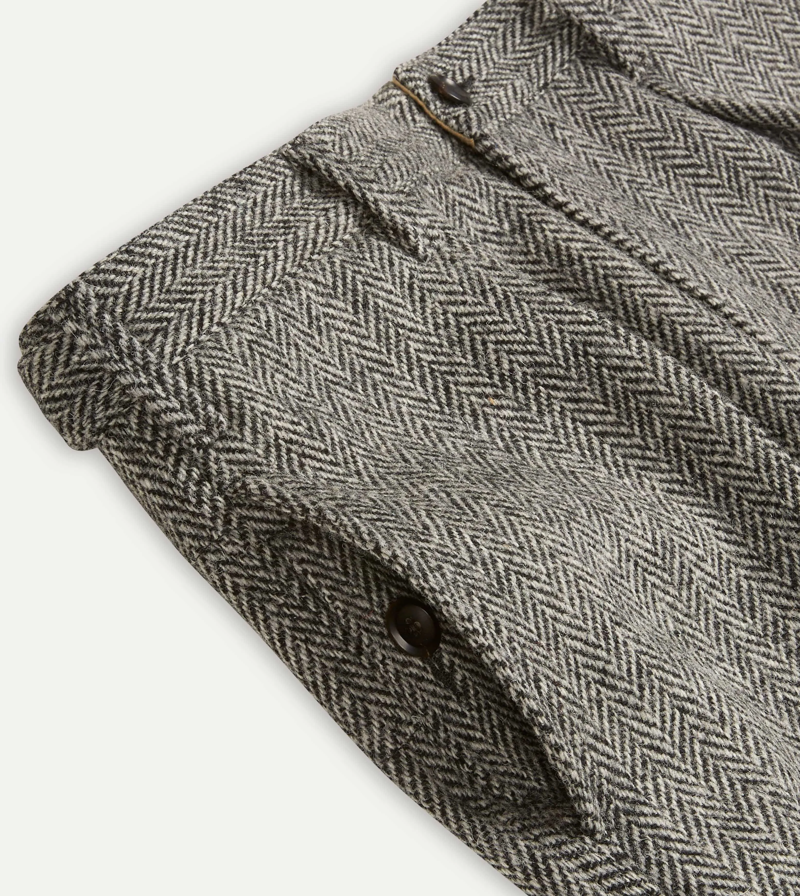 Grey Harris Tweed One Pleat Games Trousers Recyclable Fabric Blend Comfy Wearable