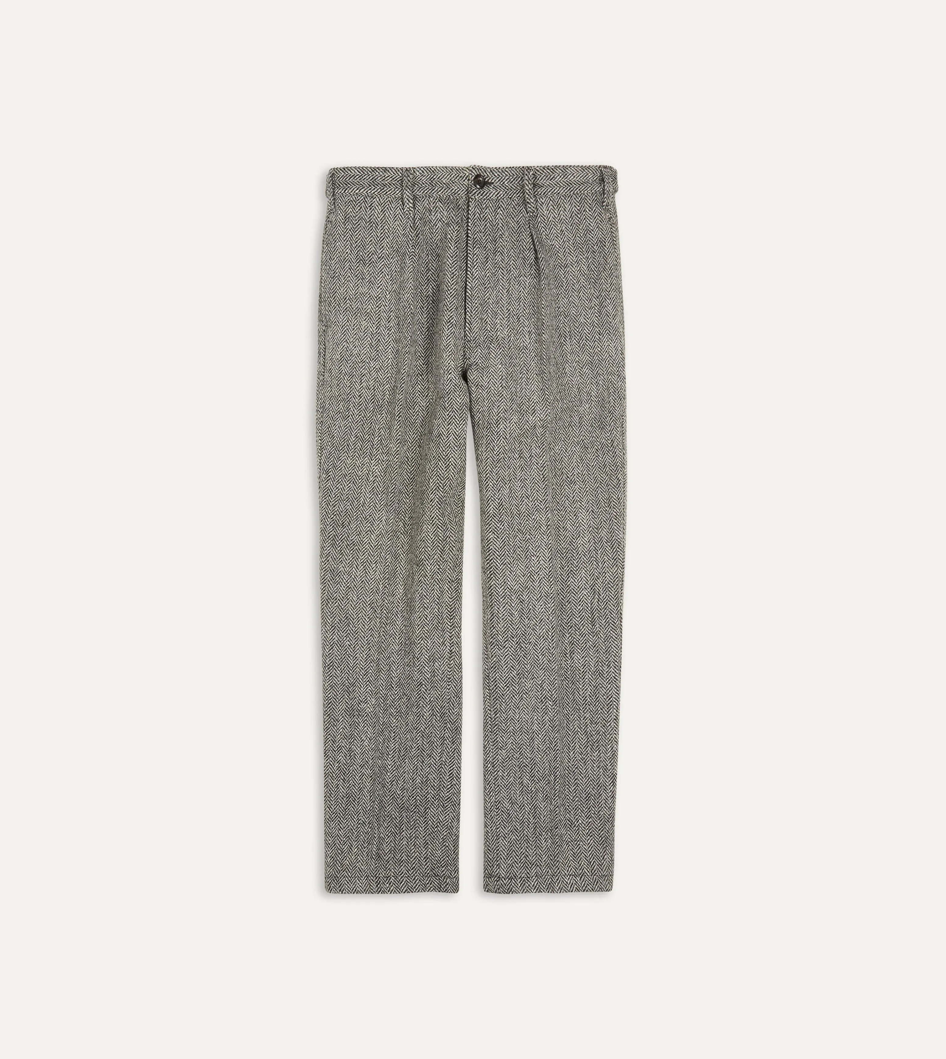 Grey Harris Tweed One Pleat Games Trousers All Season breathable panels