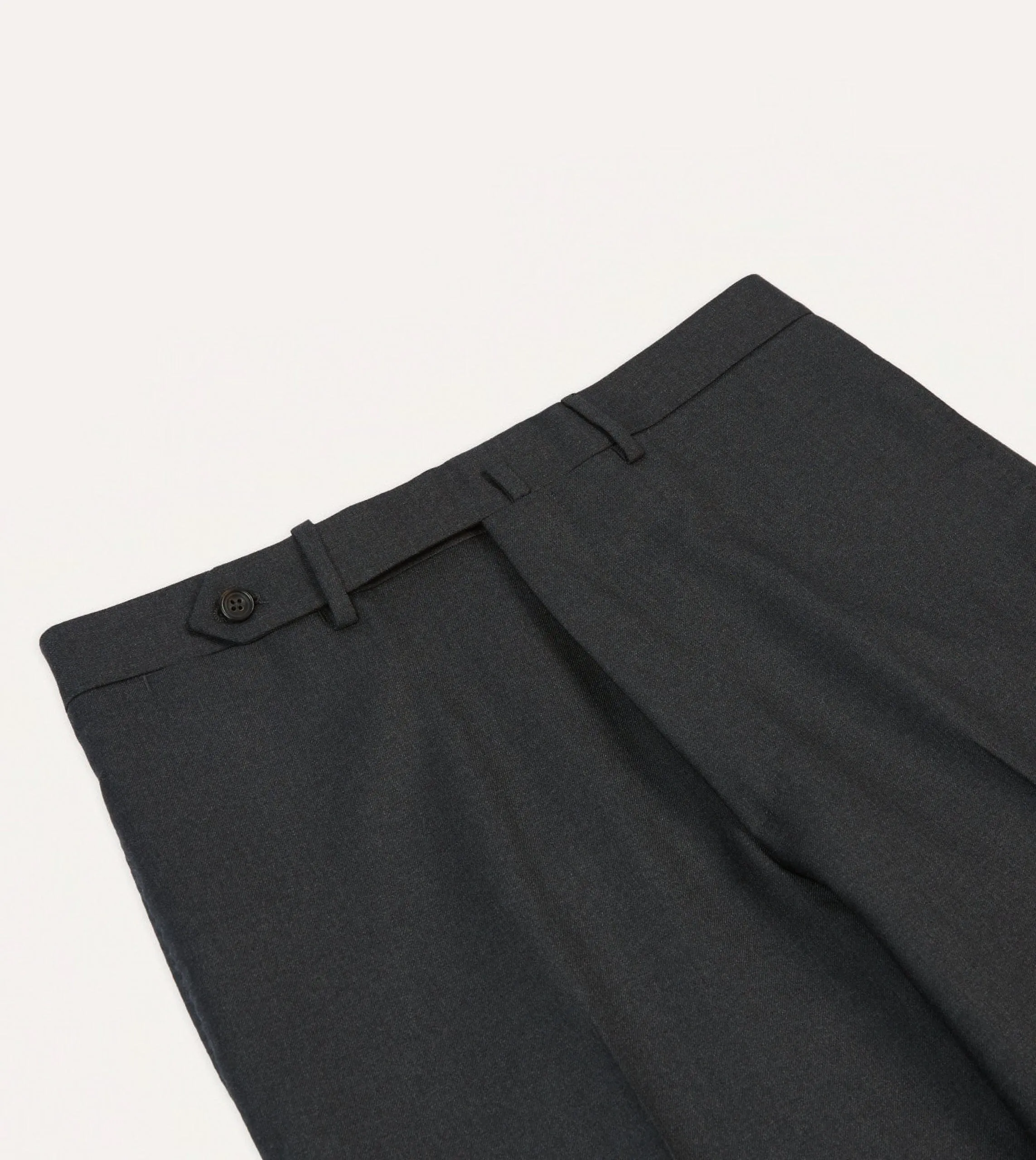 Moisture Wicking Fabric Fade Resistant Dye Grey Worsted Wool Flat Front Trouser
