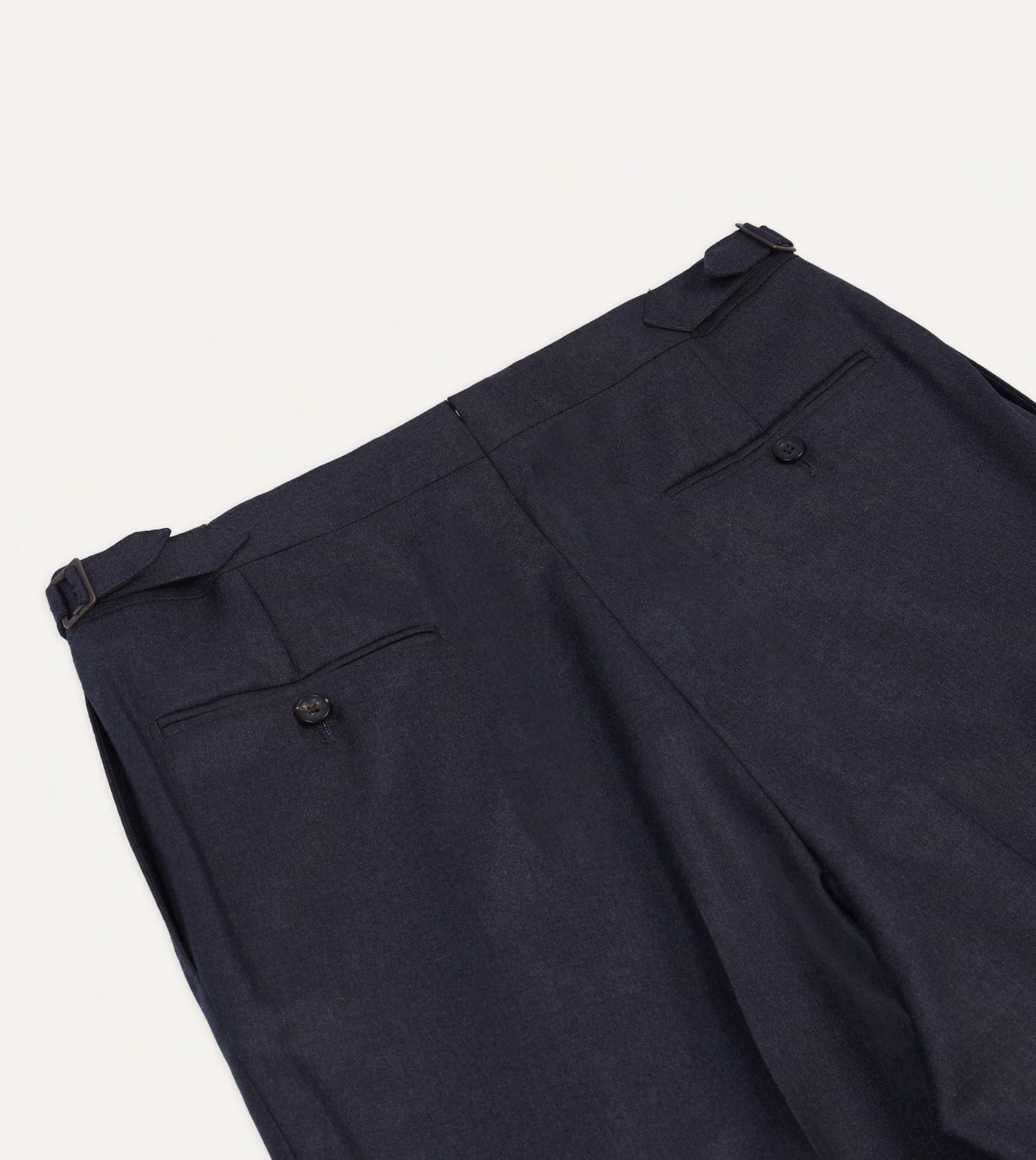 Grey Worsted Wool Single Pleat Trouser Sporty Vibe