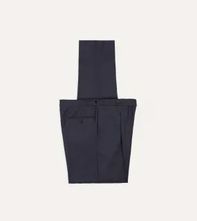 DurableBartack Casual Style Grey Worsted Wool Single Pleat Trouser