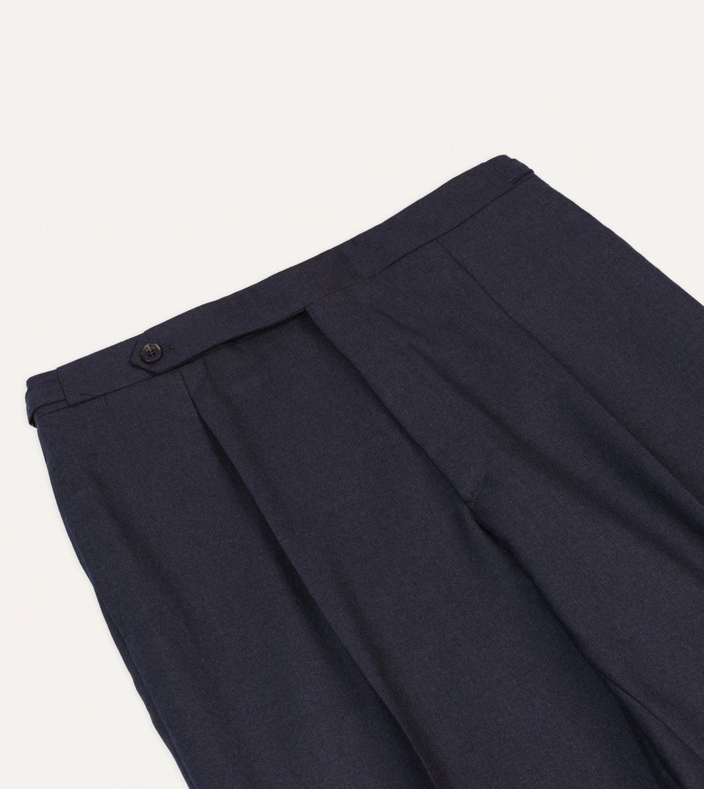 Odor Control Fabric Grey Worsted Wool Single Pleat Trouser