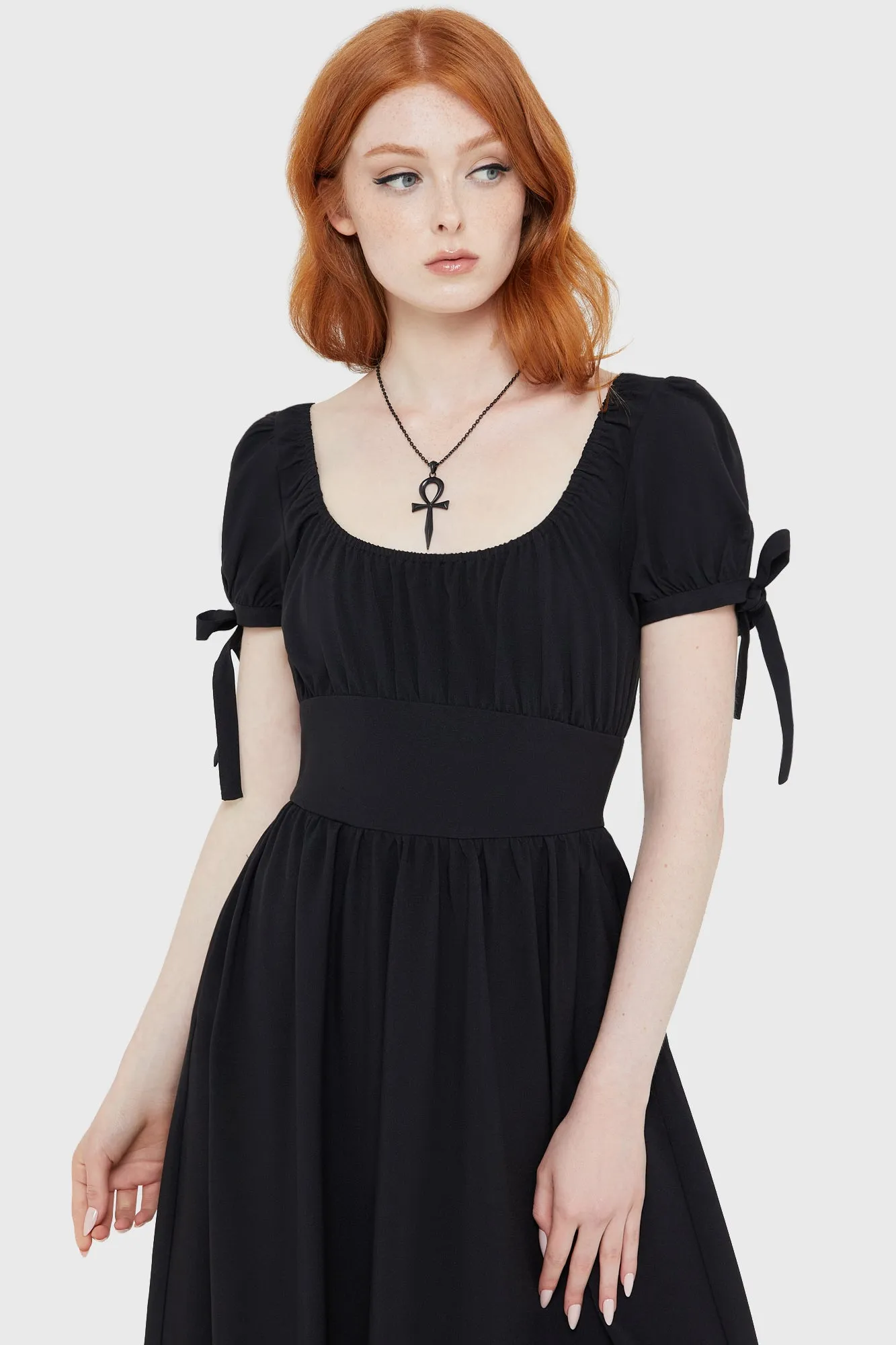 Refined Line Grim Gretchen Dress [BLACK]