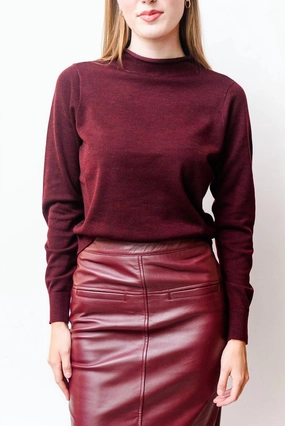 Gwen Sweater In Burgundy Chilly Season