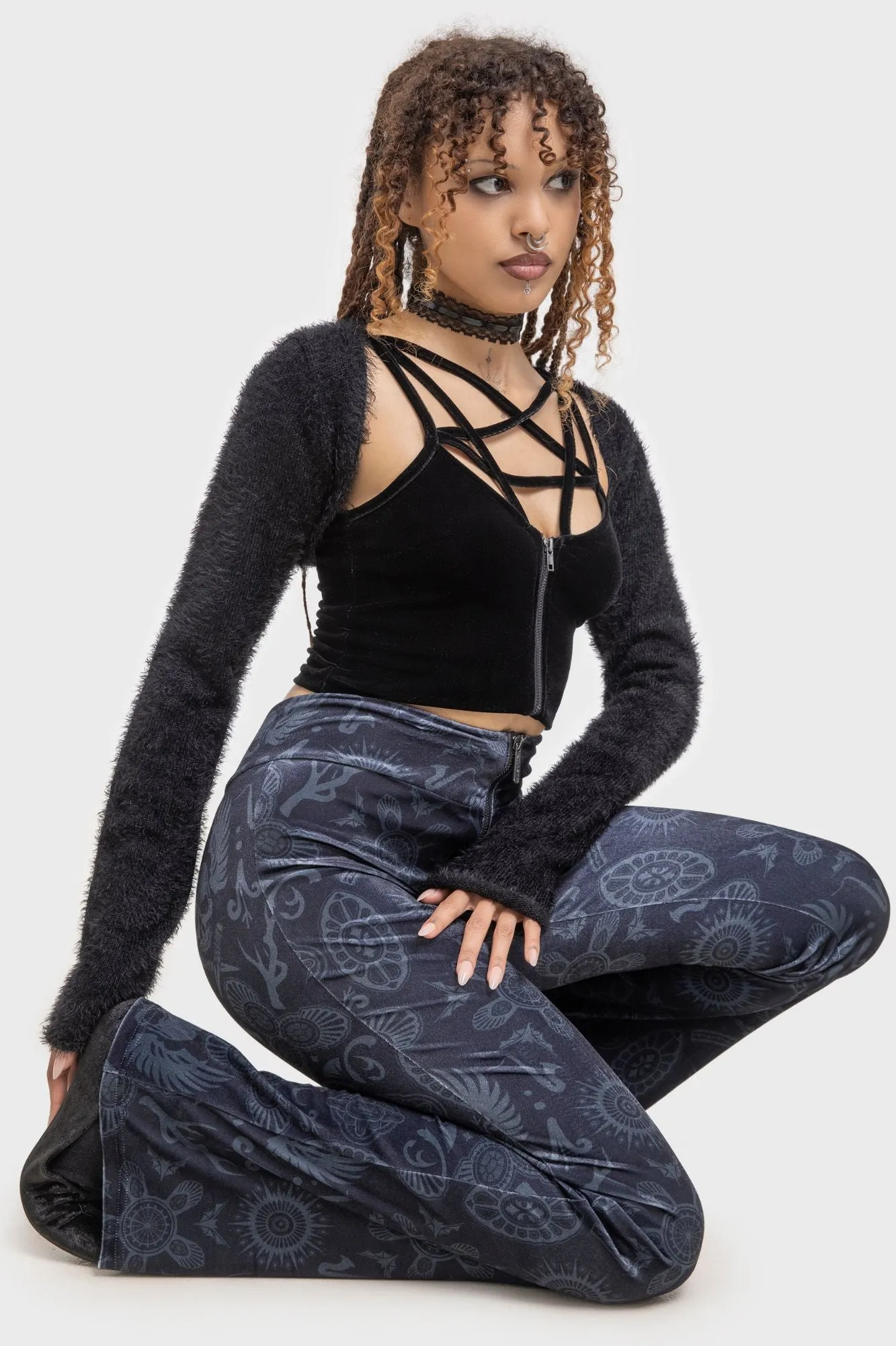 Half Vamp High Waist Trousers Wrinkle Resistant Finish windproof
