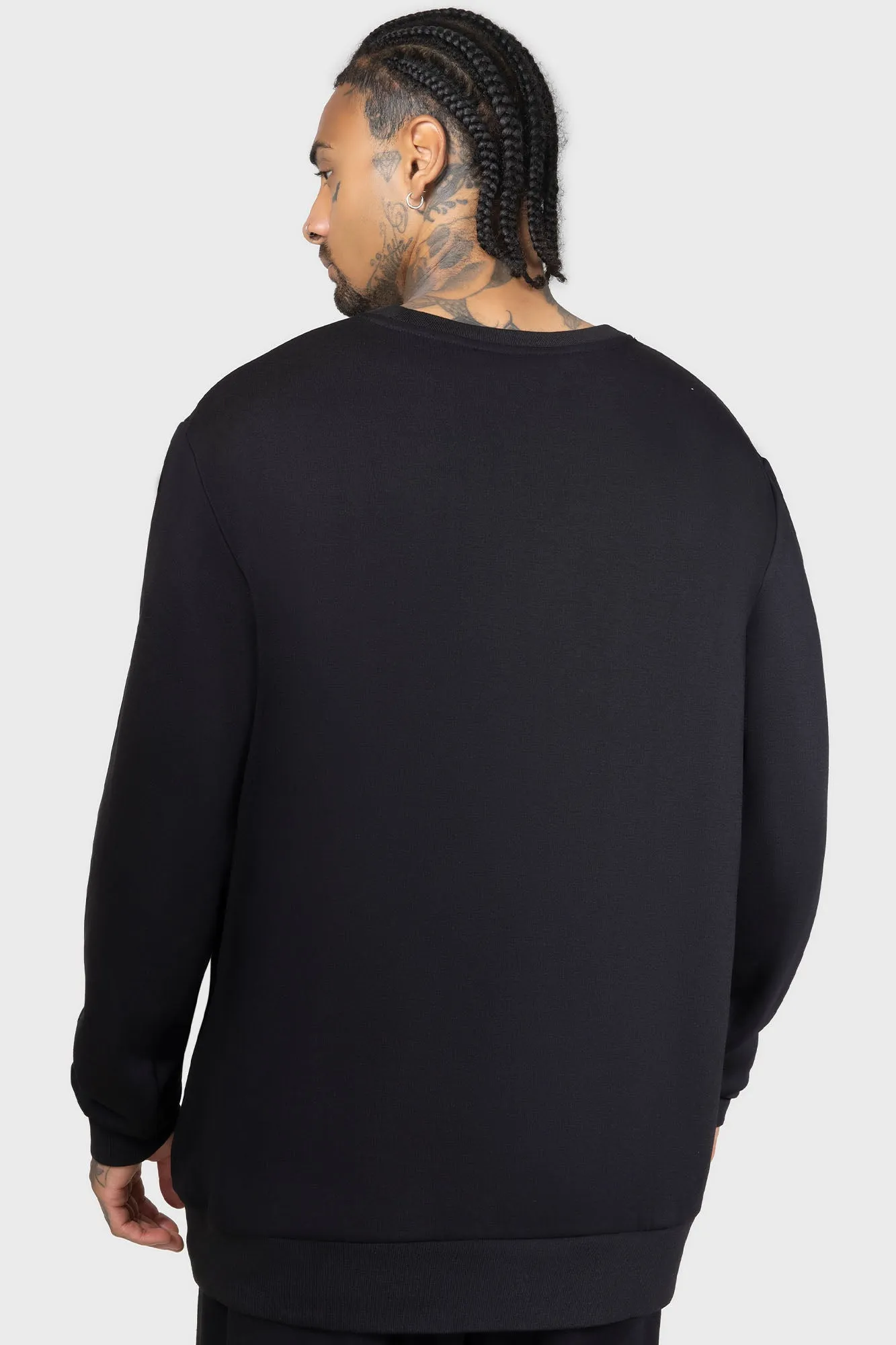 Hallowshade Sweatshirt Zigzag Stitch Detail Daily Favorite