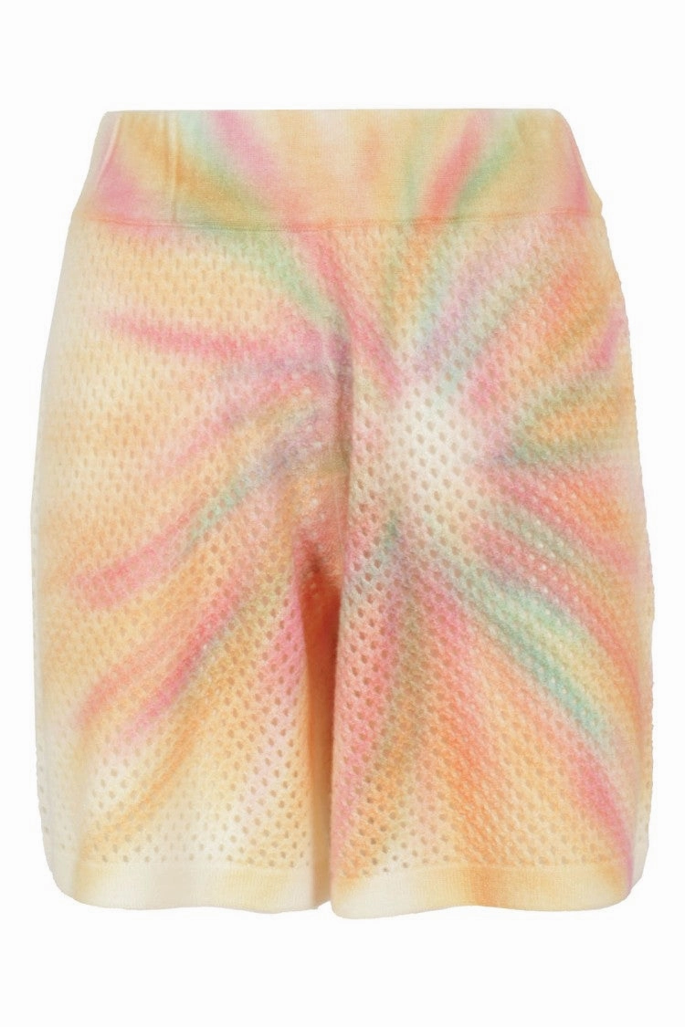 Handmade Cashmere Kai Shorts With Unique Perforated Knit Trendy Mood Sandals