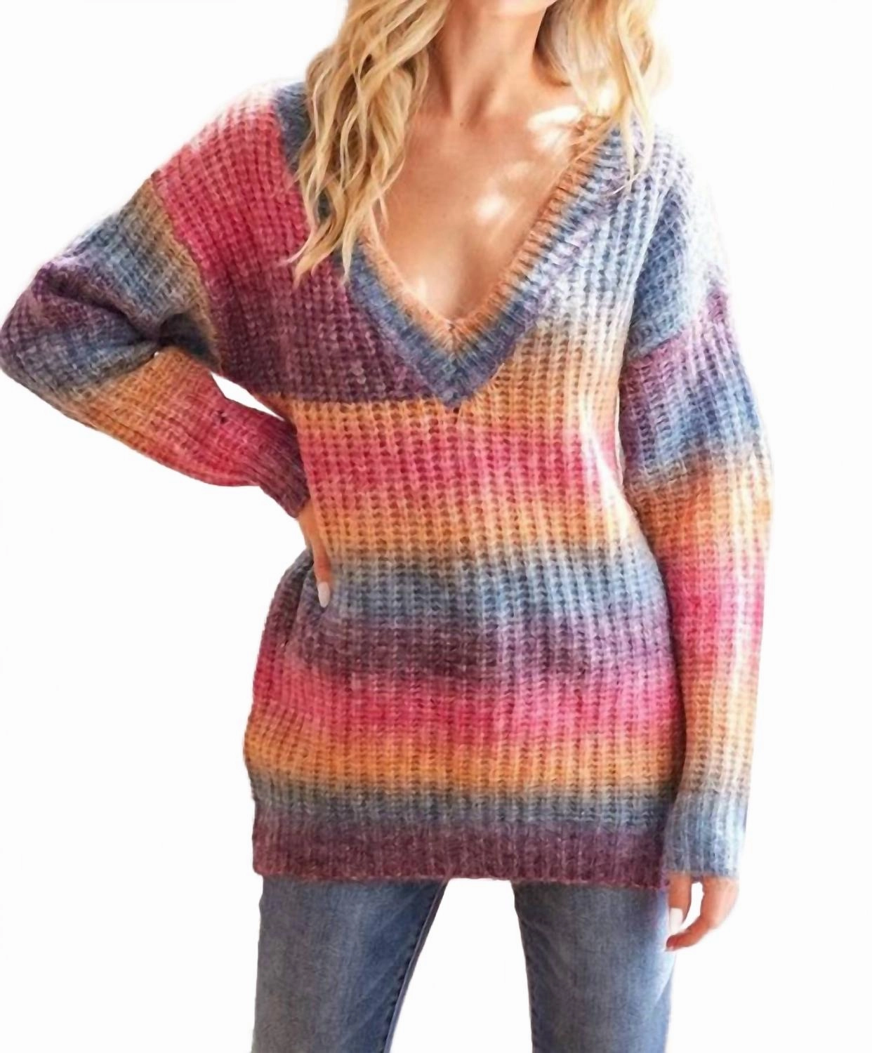 Hypoallergenic Wool Mix Harvest Mornings Tie Dye Sweater In Multi Color