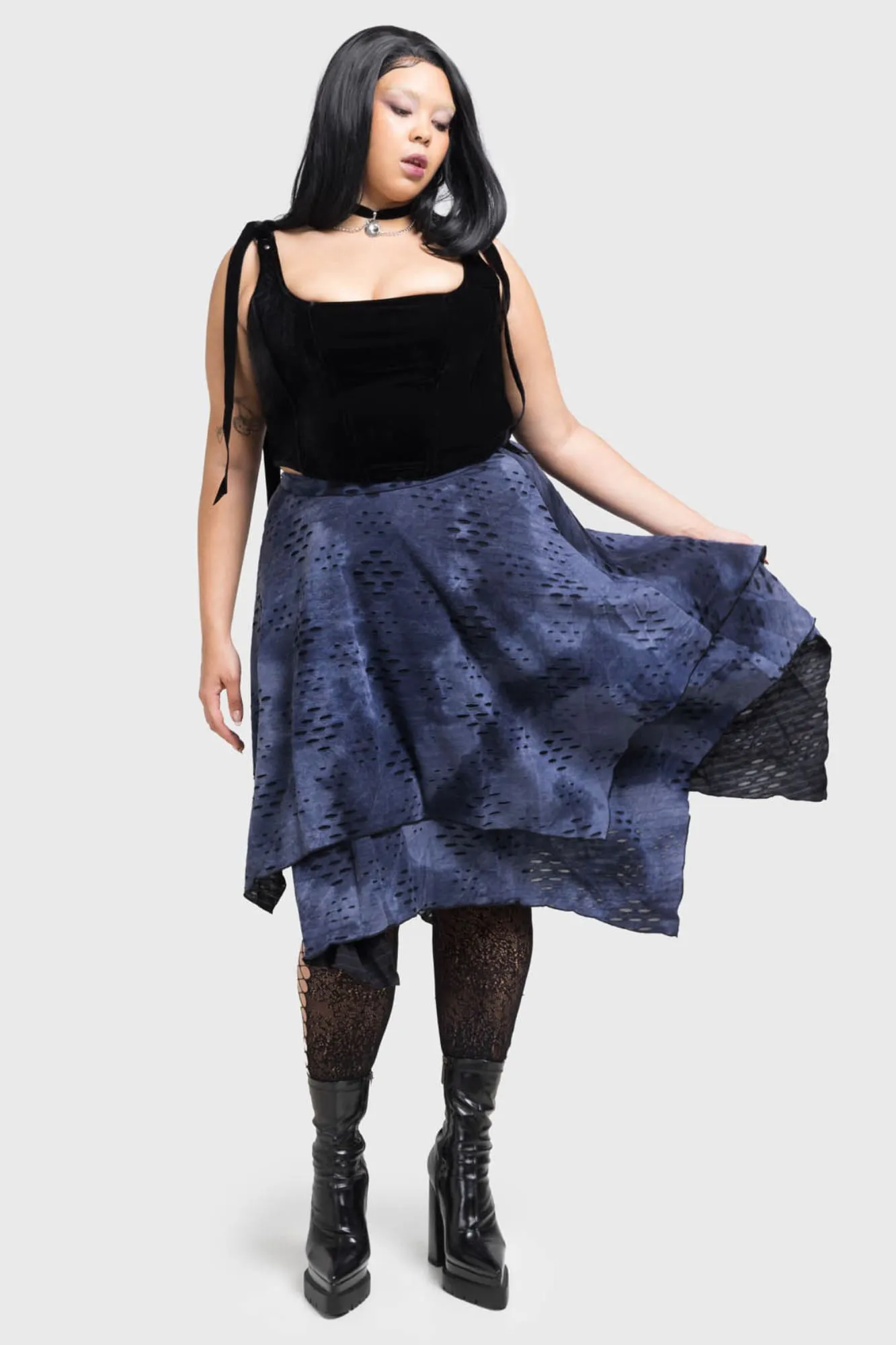 Hauntly Maiden Skirt Reinforced Hems Graceful Look