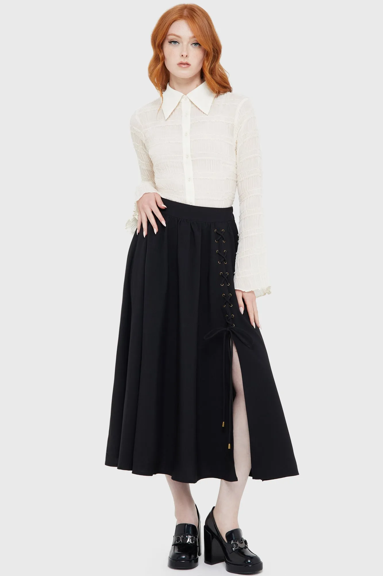Designer Inspired Haven Hollow Skirt [BLACK]