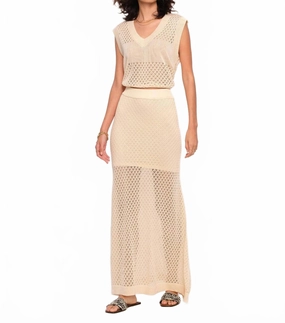 Travel Style Hazel Skirt Set In Ecru