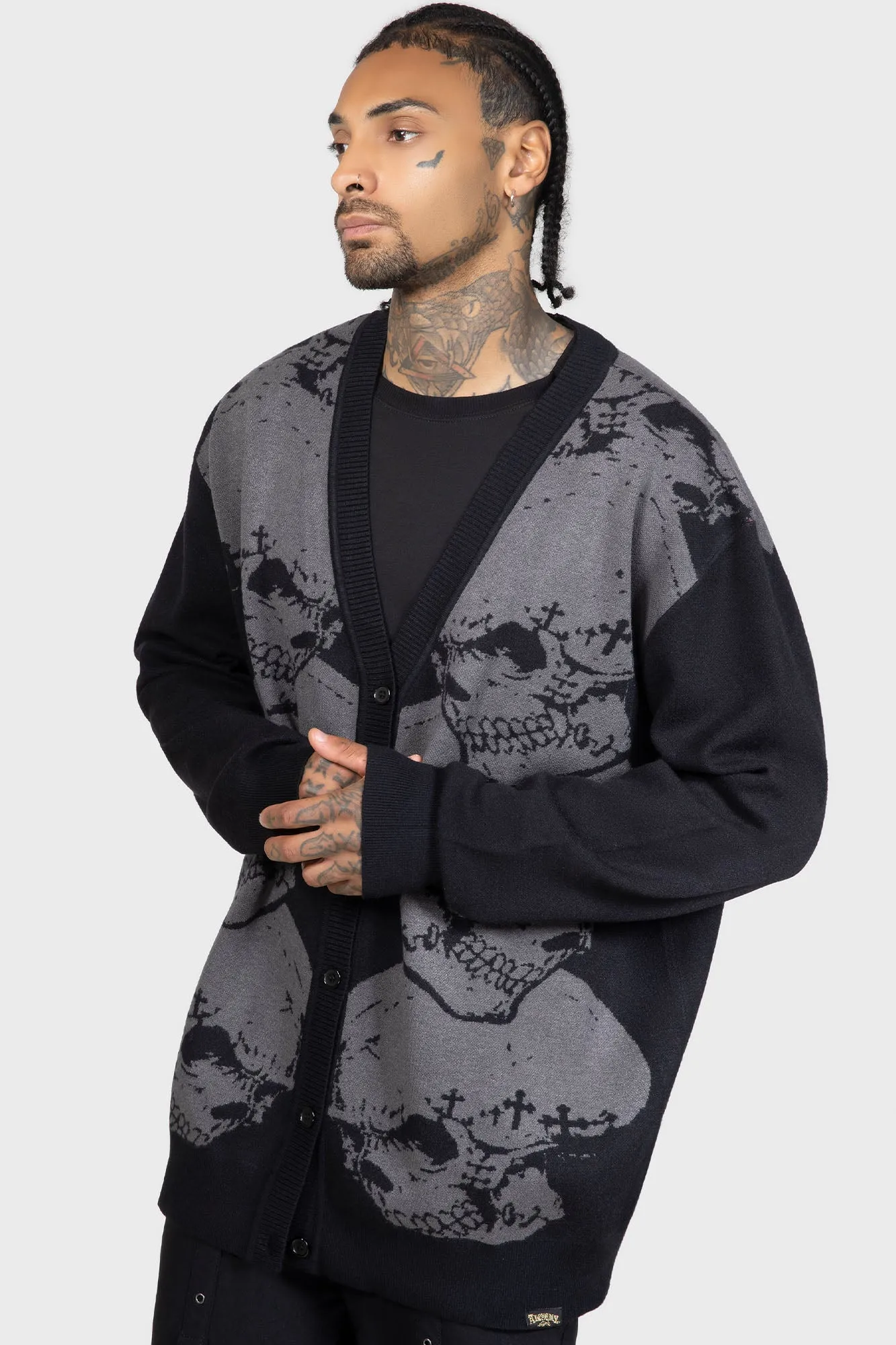 Headstone Knit Cardigan Neutral Look Smart Fit