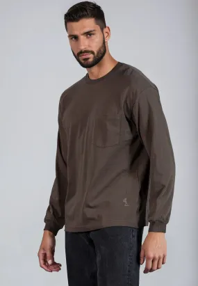 NonIronTechnology HEAVYWEIGHT LS POCKET T-SHIRT DESERT TAUPE