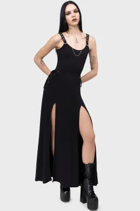 Hellverina Split Maxi Skirt Simple Style