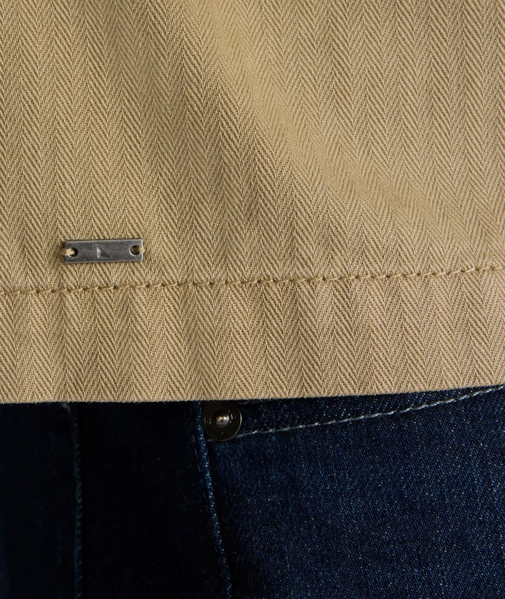Tear Resistant Reinforcement Effortless Comfort Herringbone Overshirt