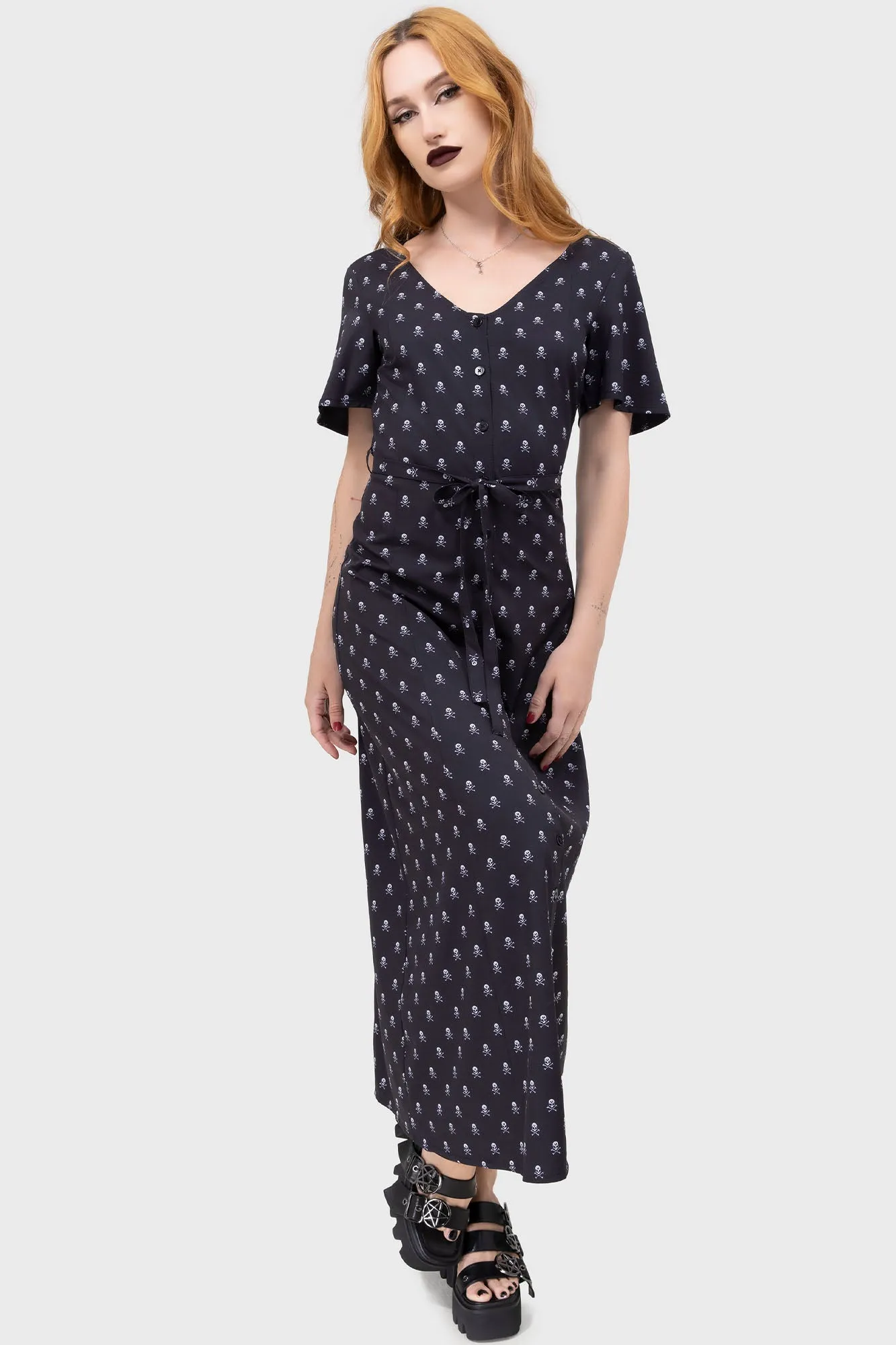 Linen Love Boneyard Club Short Sleeve Maxi Dress