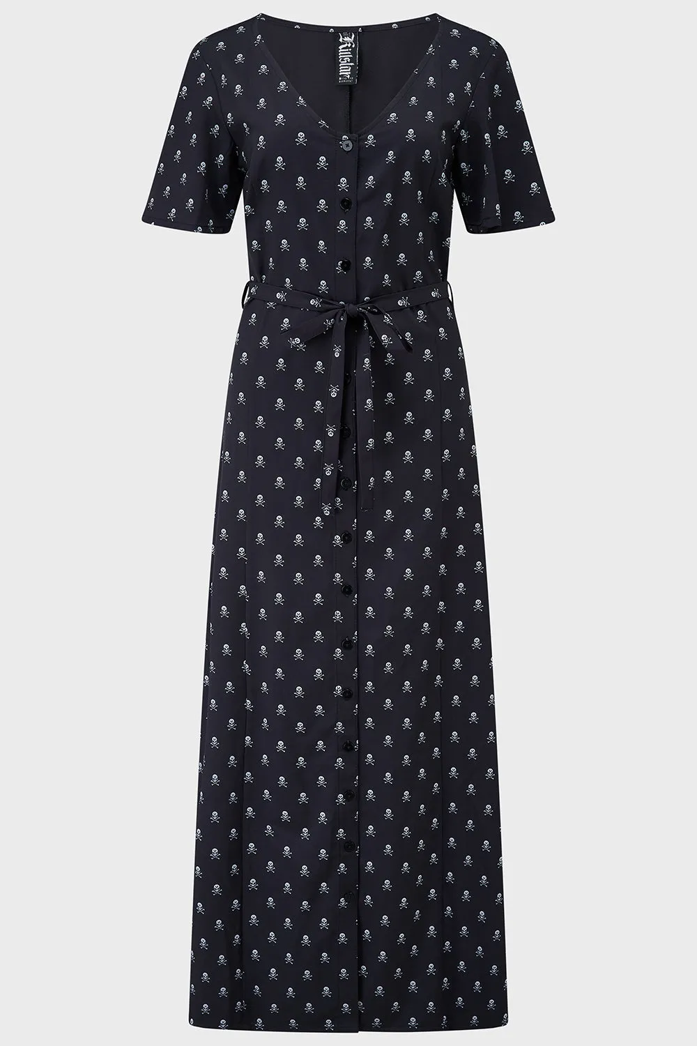 Color Pop Boneyard Club Short Sleeve Maxi Dress
