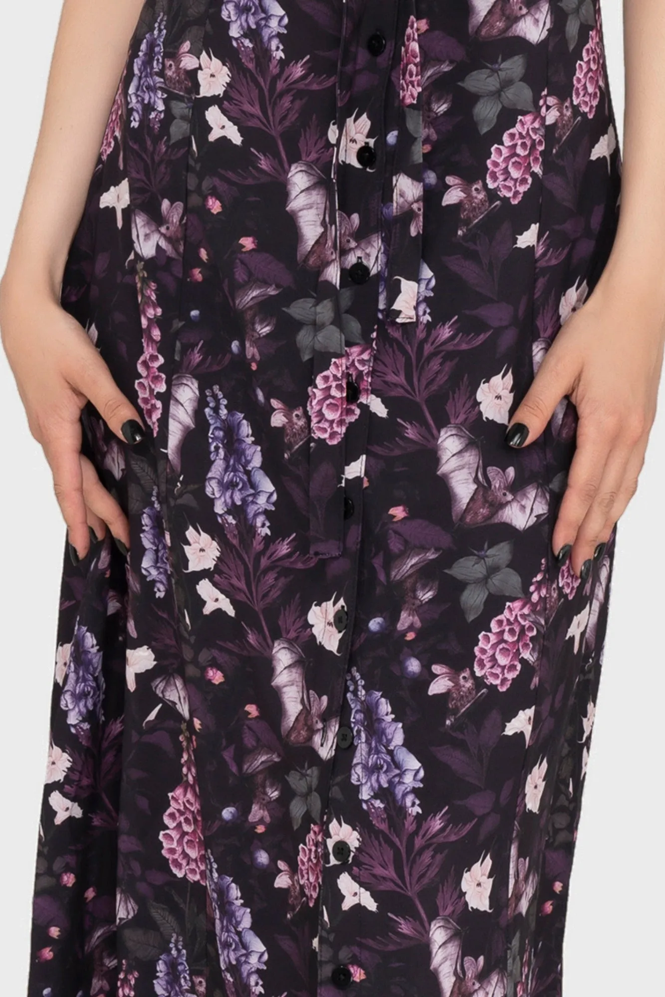 Willow Wisp Short Sleeve Maxi Dress Classic sheath dress Detachable-Detail