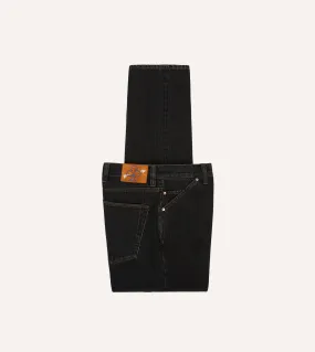 Supportive Waistband Drake's by A. Levine Black Stone Wash 12.3oz Selvedge Denim Five-Pocket Jeans