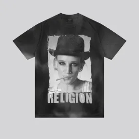 STRANGE FASCINATION BLACK T-SHIRT Low Profile Silhouette Simple yet stylish