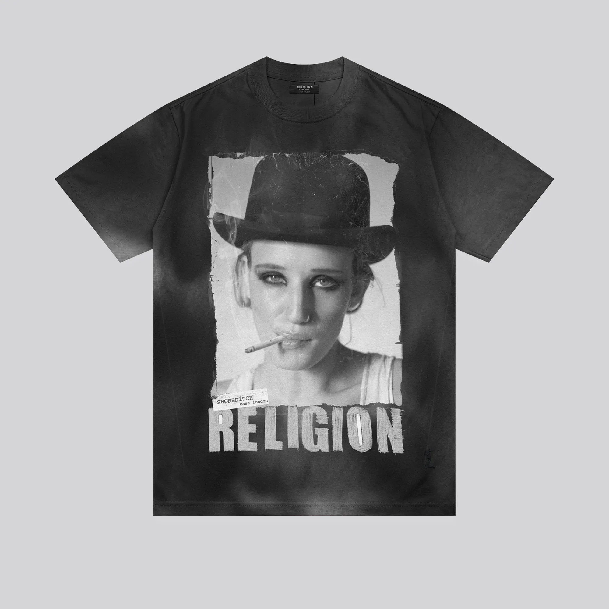 Stylish Comfort Easy Look STRANGE FASCINATION BLACK T-SHIRT