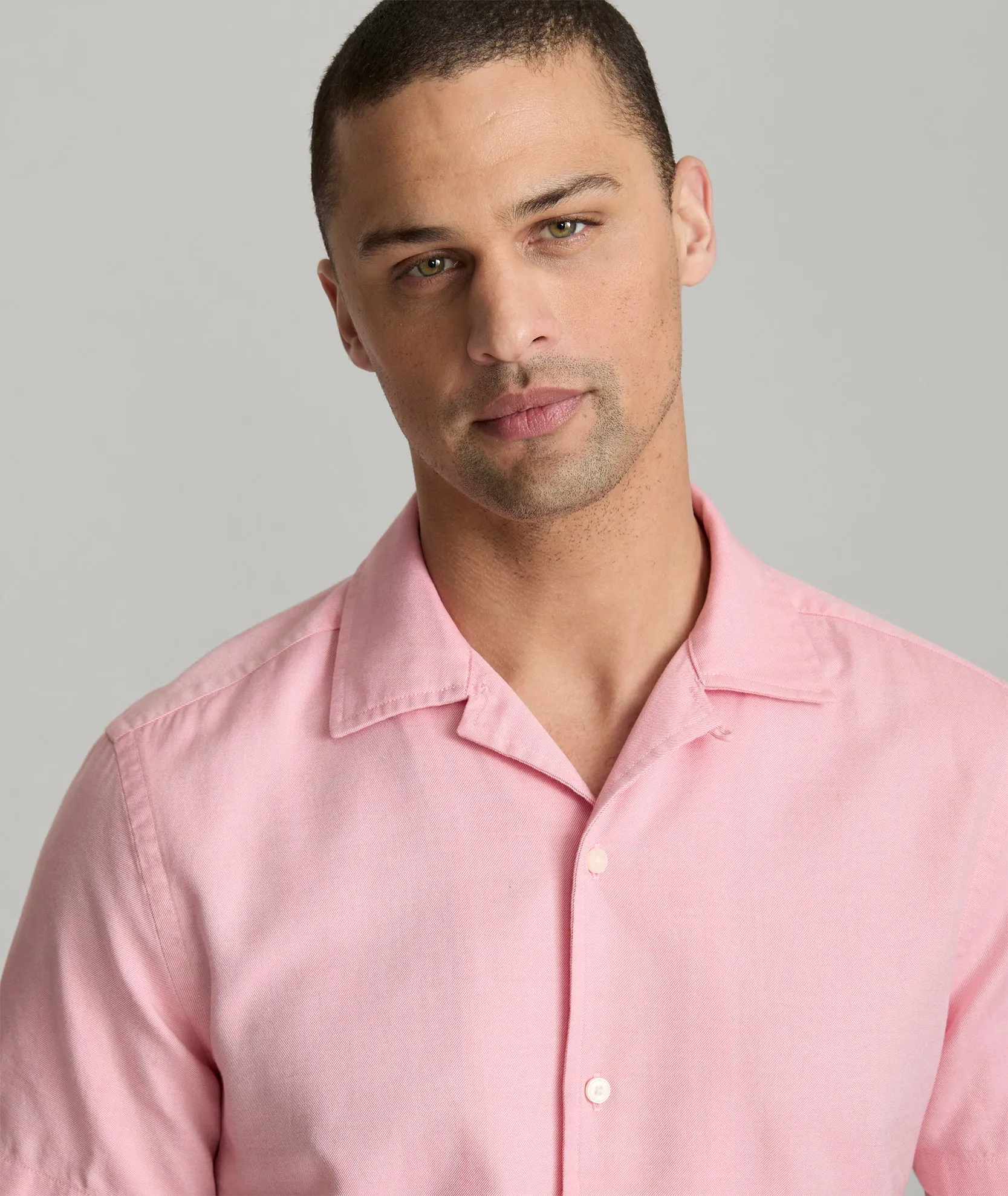 Spring Break Fall Fashion Cotton-Blend Short-Sleeve Hughes Shirt