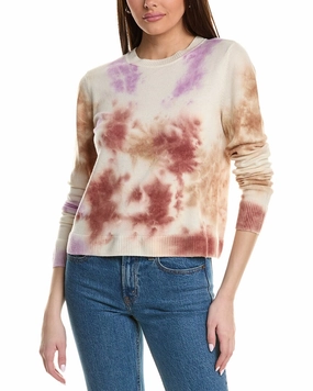 Lilla P Tie-Dyed Cardigan Wool & Cashmere-Blend Sweater Essential Wardrobe Knit Layering