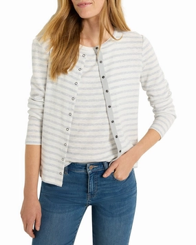 Trendy Layer NIC ZOE Striped Snap Front Cardigan