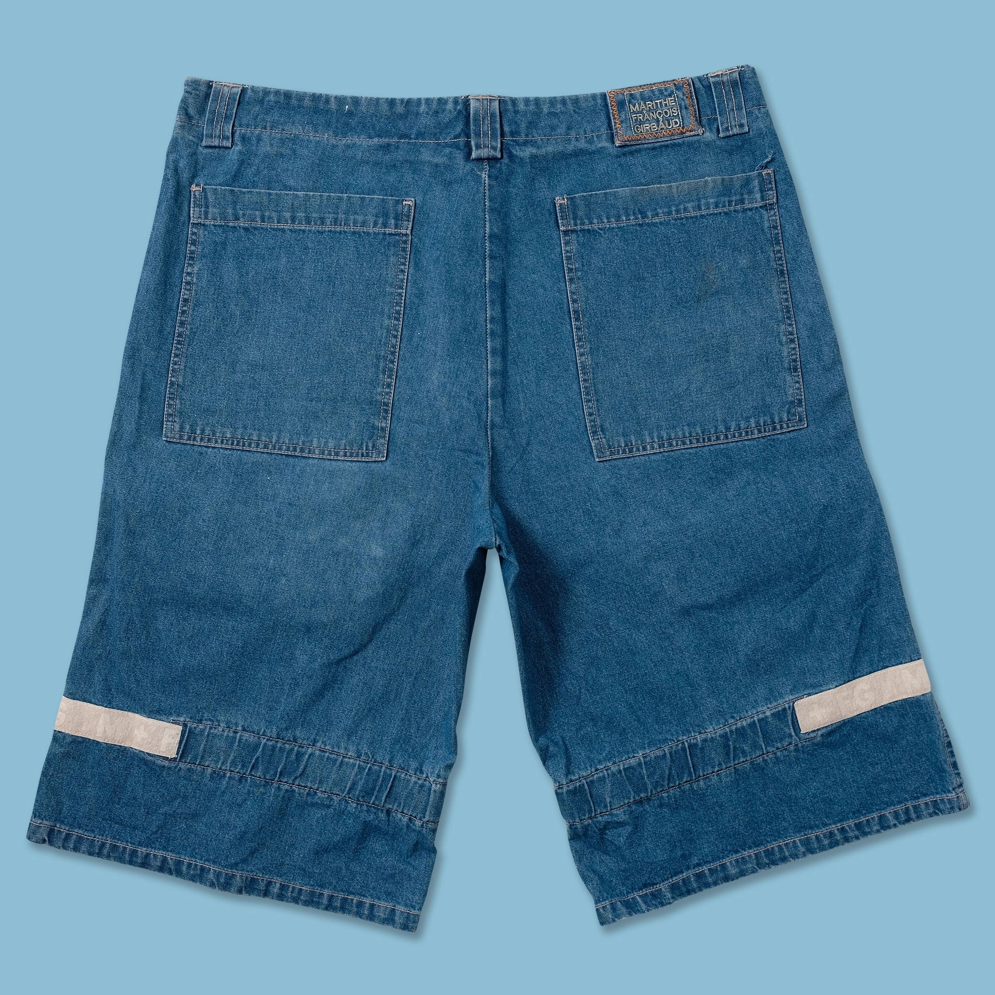 High Elasticity Edging Y2K Girbaud Shorts W42 Knitwear Look Trendy Design