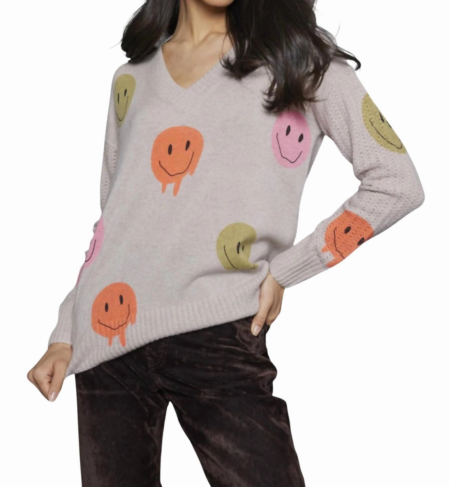 Mood Check Cashmere Sweater In Birch Simple Fashion Textured Knit