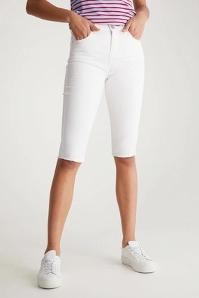 tall sizing suit jacket High waist slim casual bermuda with raw hem