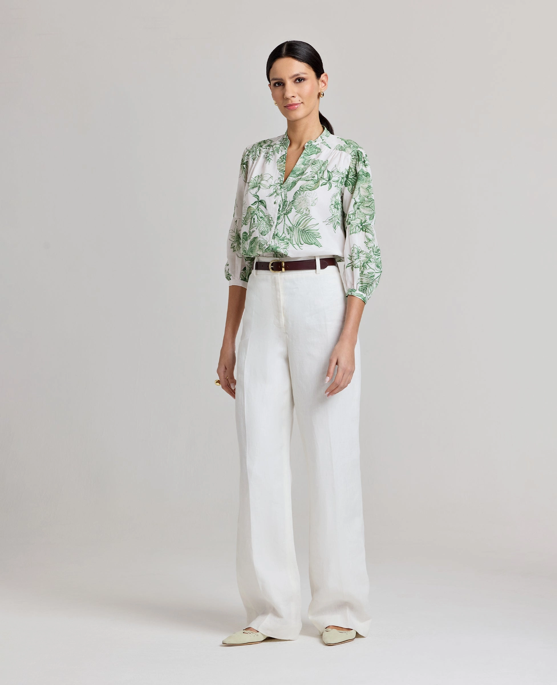 Sporty Cut HiddenPockets Elizabeth Linen Trousers