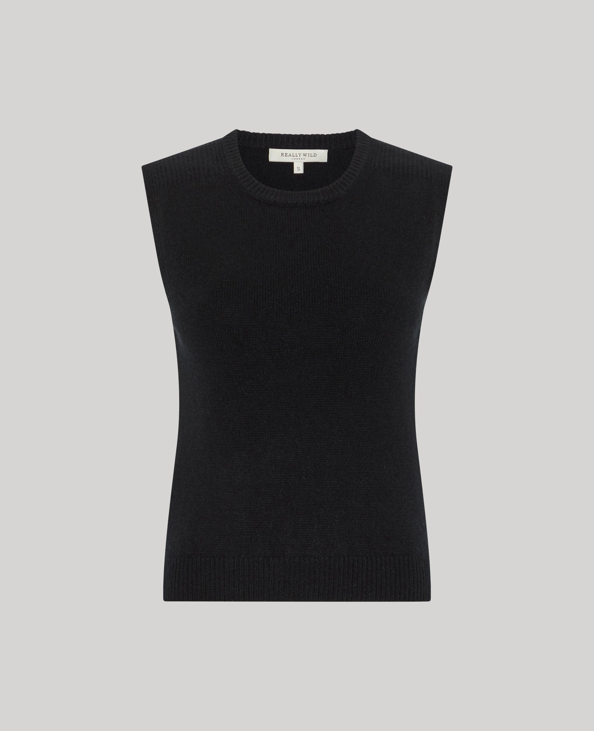 Highgrove Recycled Cashmere Round Neck Tank Tubular Knit Structure AntiSnag Yarn Technology