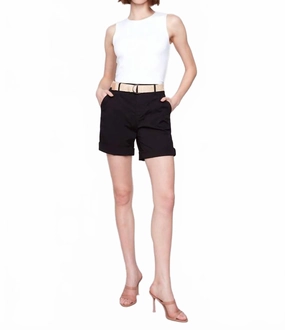 snowboard clothing Mood Wear Cuffed Shorts With Belt In Black