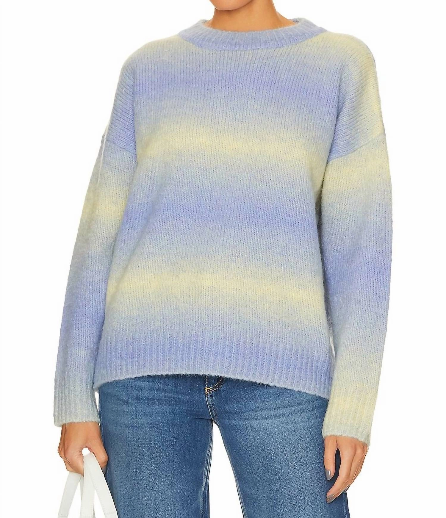 Casual Comfort Holly Crew Sweater In Purple Multi