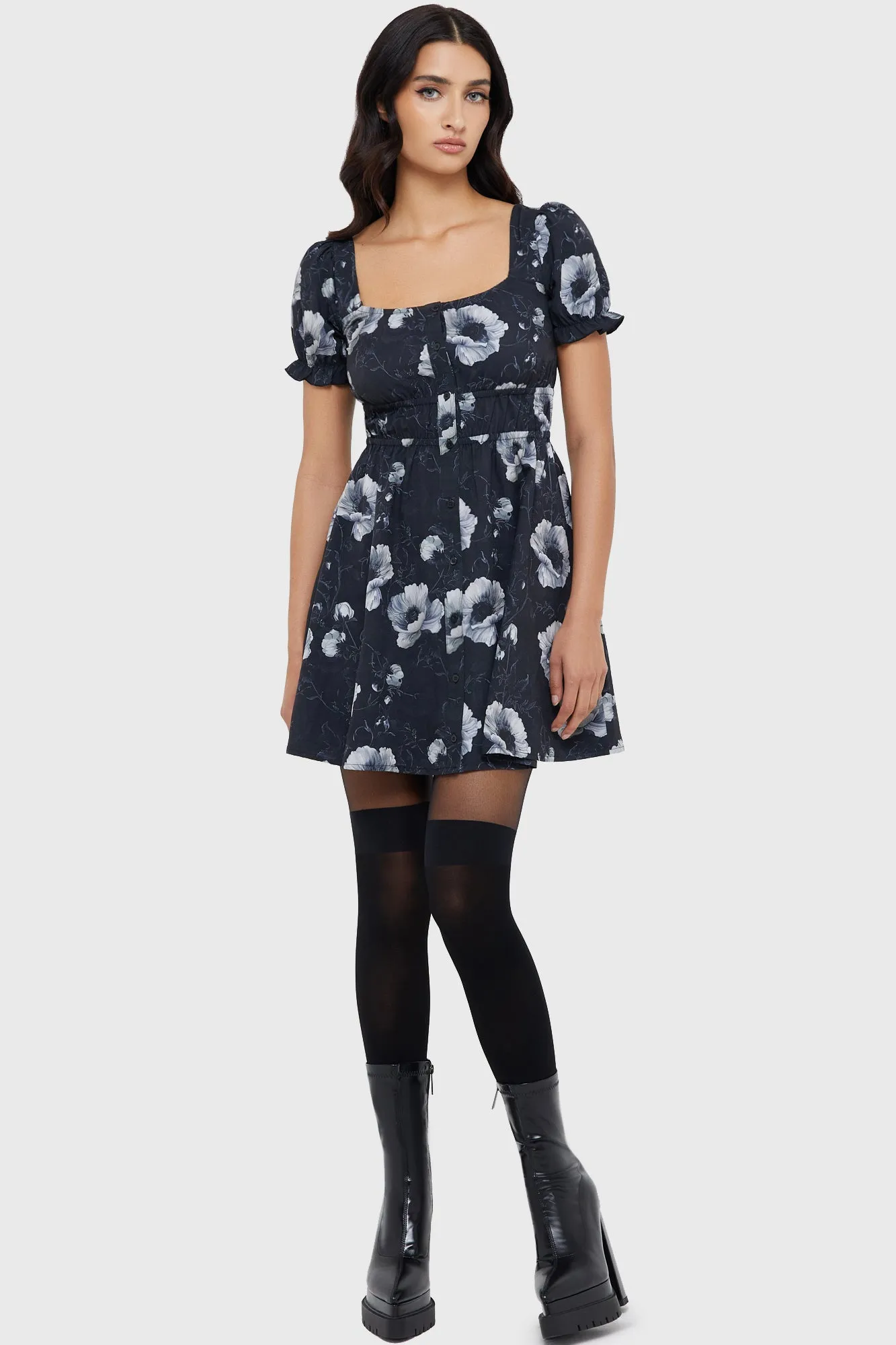 Howling Moon Dress Embroidered Fabric