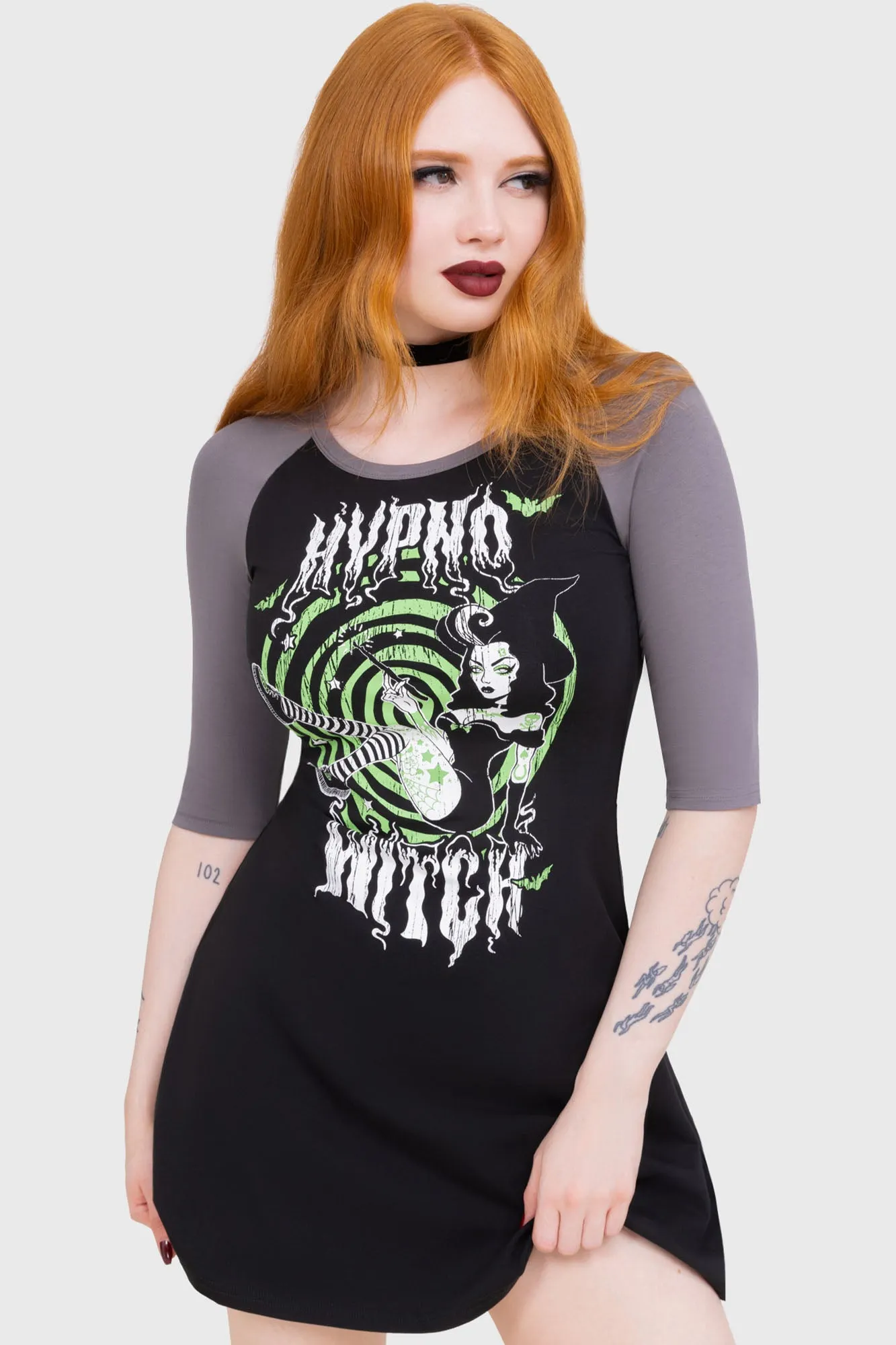 Hypno Witch Dress Fitted Design Air Layer