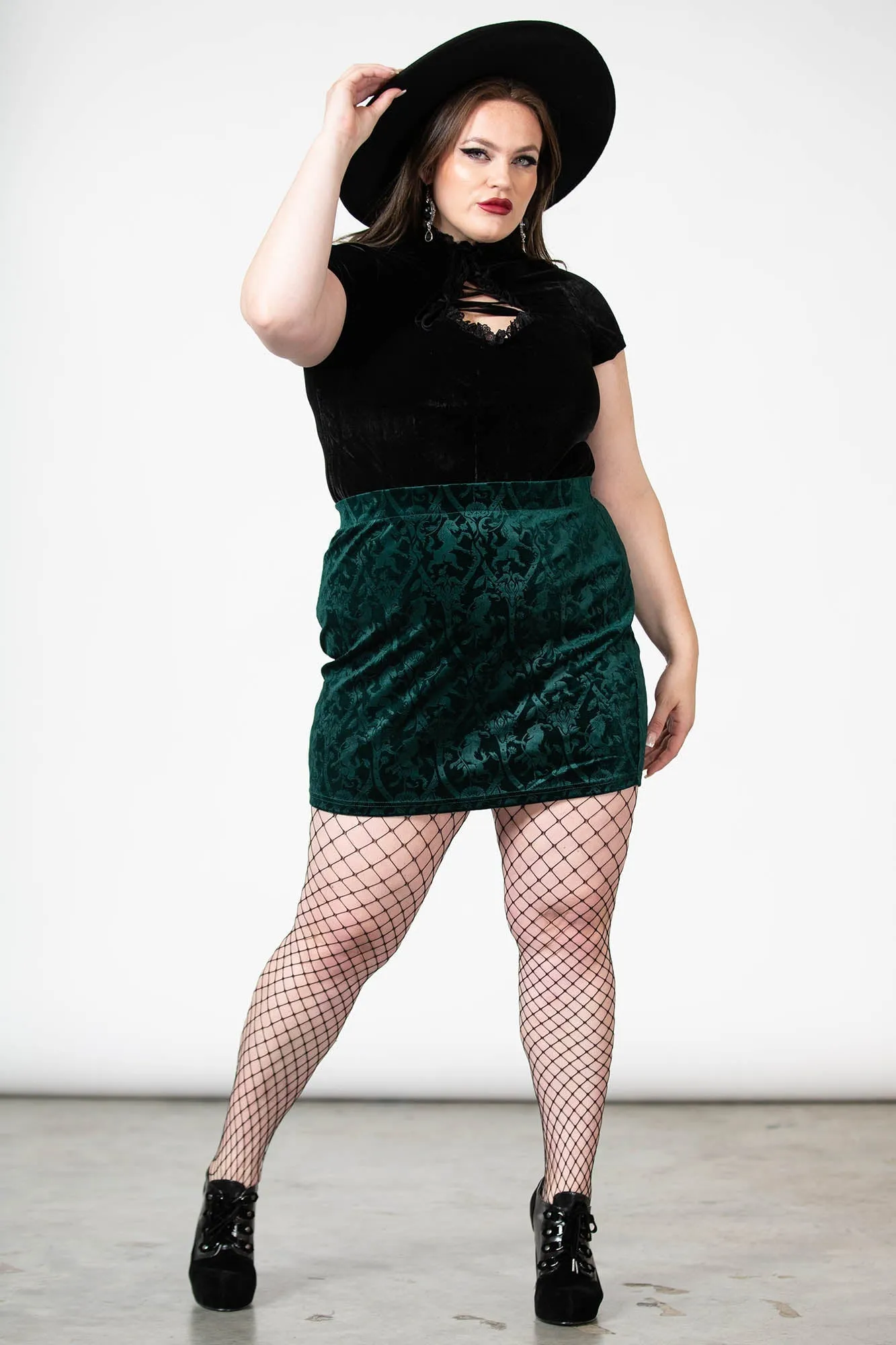 Doom Duchess Skirt [EMERALD] Cool Touch Soft Vibe