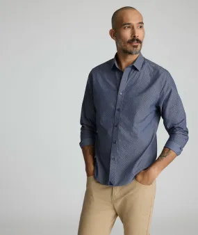 Wrinkle-Free Smithson Shirt Durable Thread Construction Smooth Cotton Blend