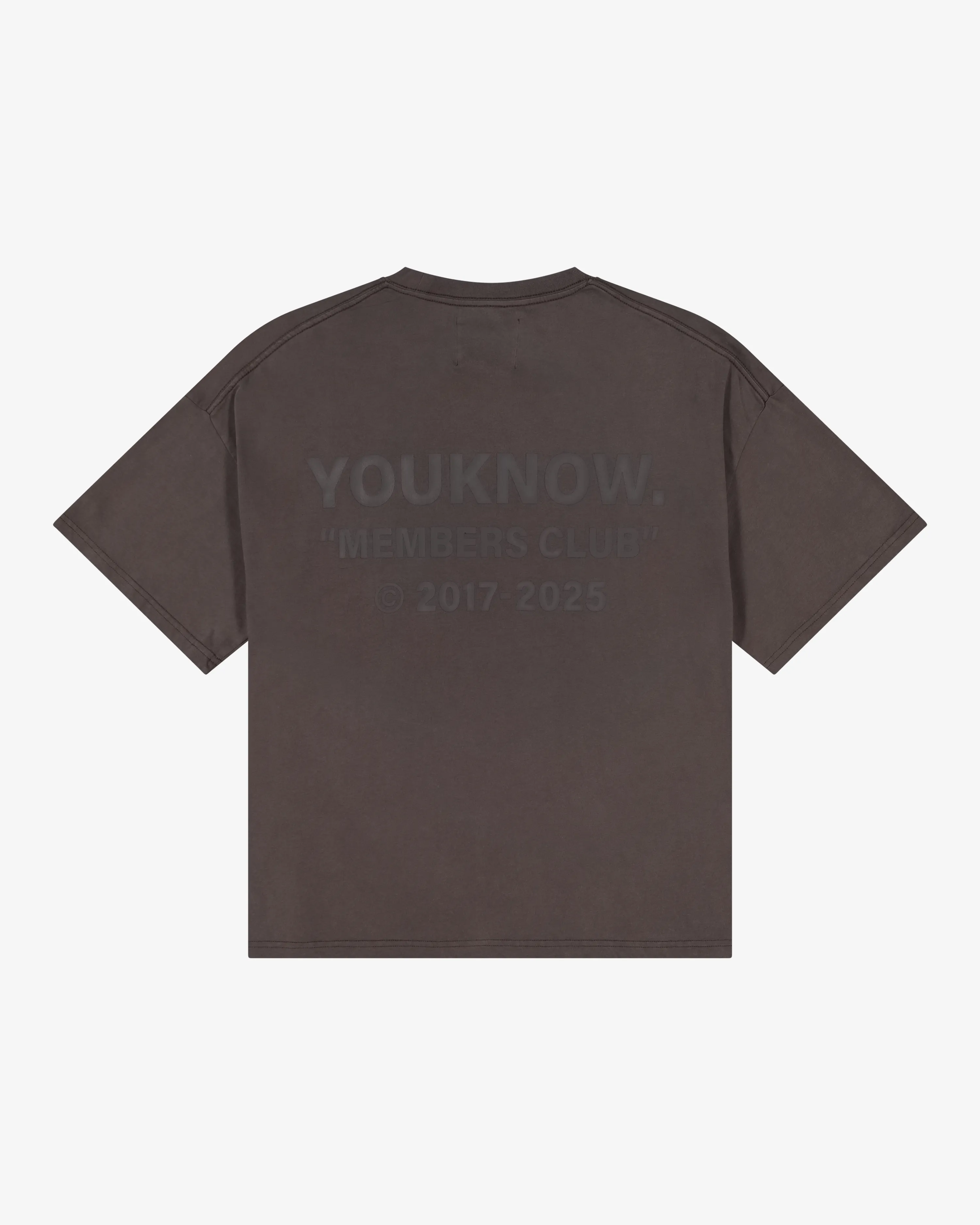 Members Club Tee | Washed Brown Timeless Look Stretch Fabric Technology
